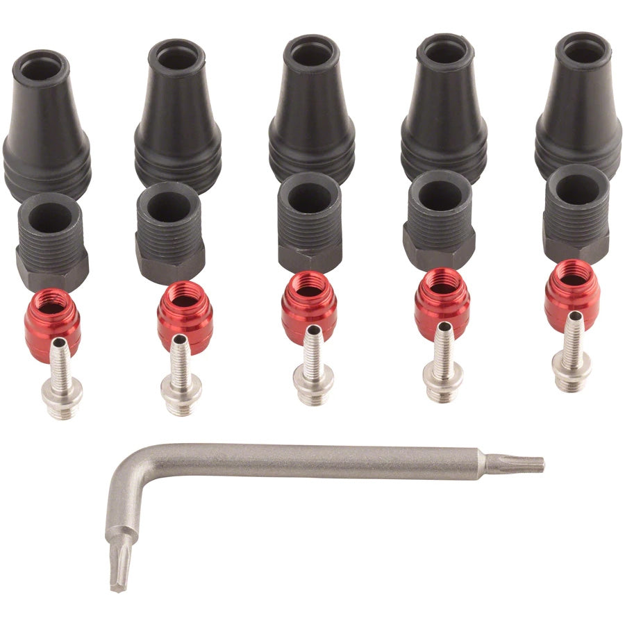 Disc Brake Hose Fitting Olive Barb Kit, Red/Force AXS