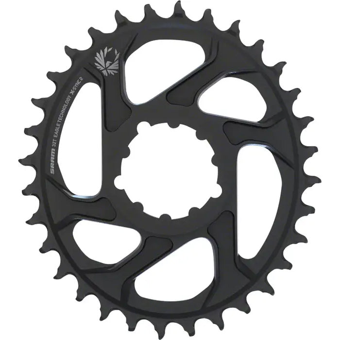X-Sync Eagle 12sp 6mm DM Oval Chainring, 32t, Black