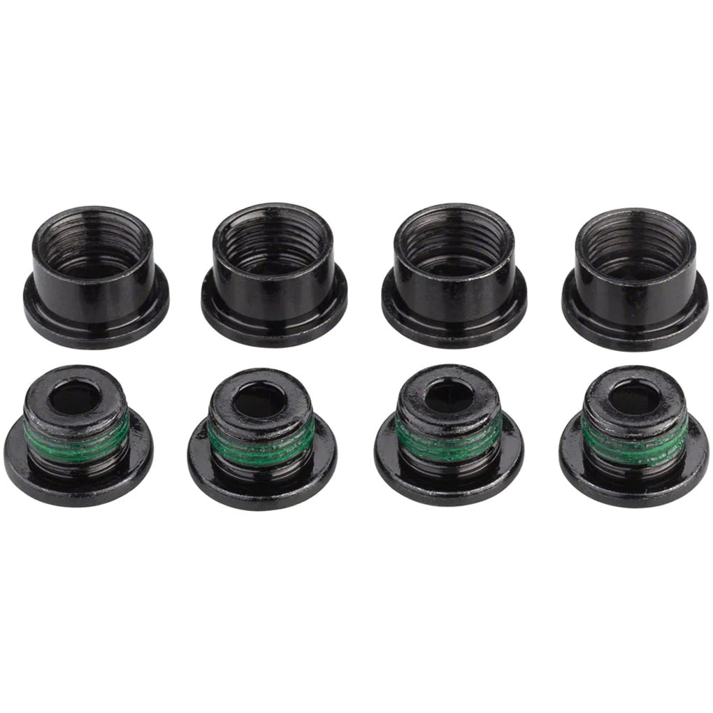 5/6 Dual-Hex eMTB Chainring Bolt Set, Steel, 8pc, Blk