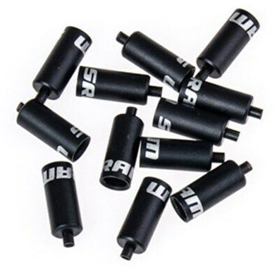 4/6mm Short Nosed Aluminum Ferrules, Black, 100/Count