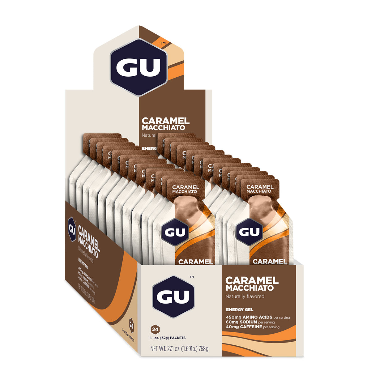 Energy Gel, Caramel Macchiato, 24/Count