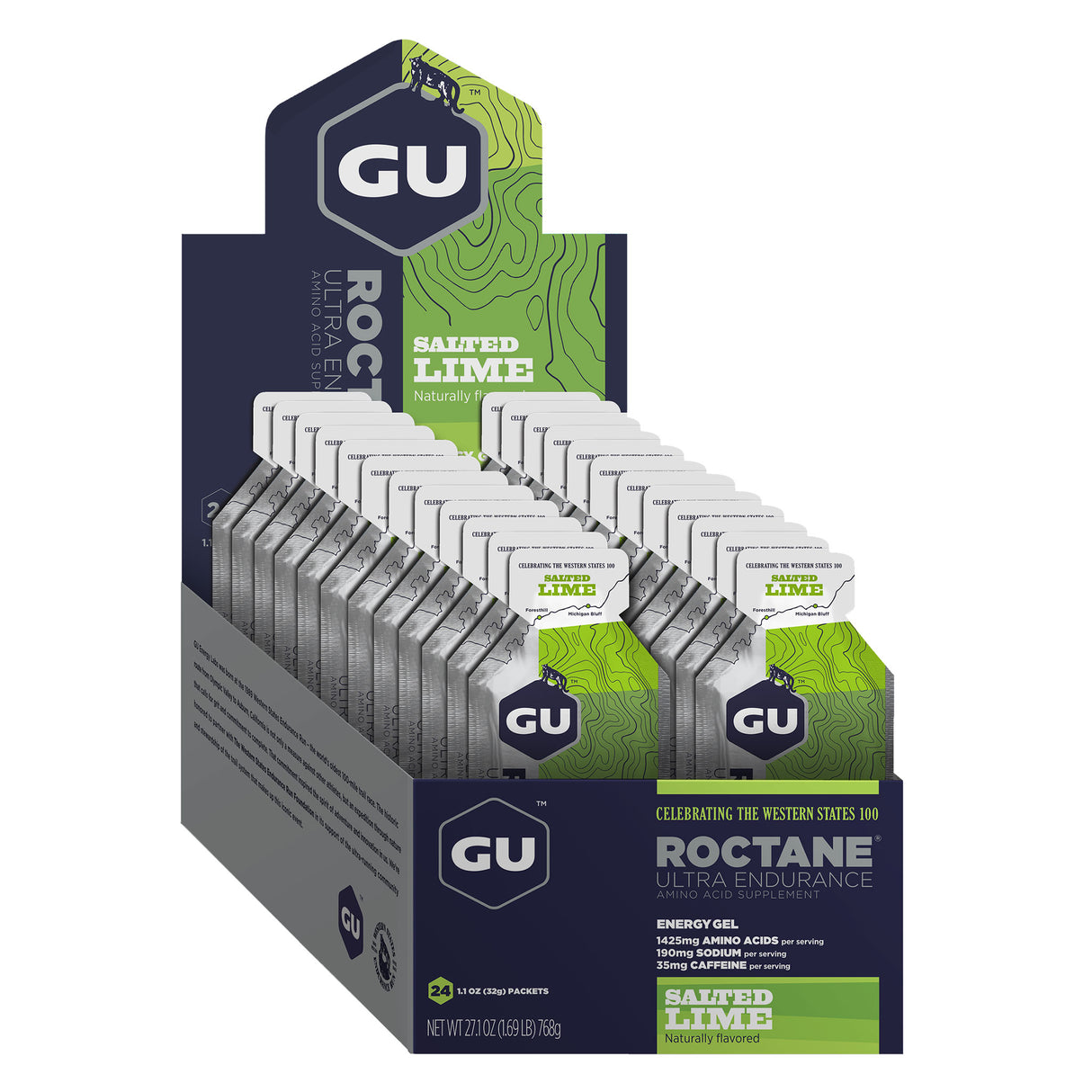 Roctane Energy Gel, Salted Lime, 24/Count