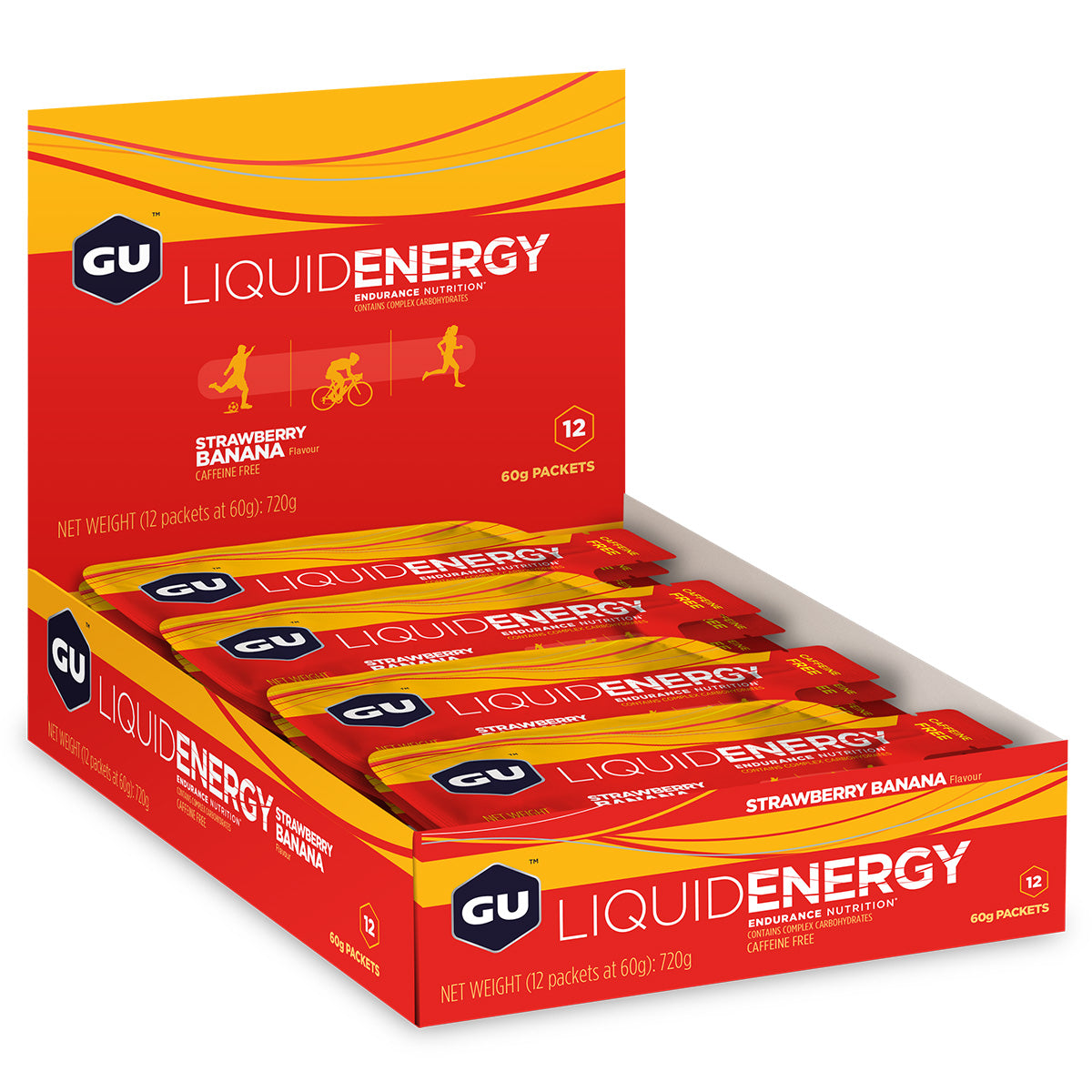 Liquid Energy Gel, Strawberry Banana, 12/Count