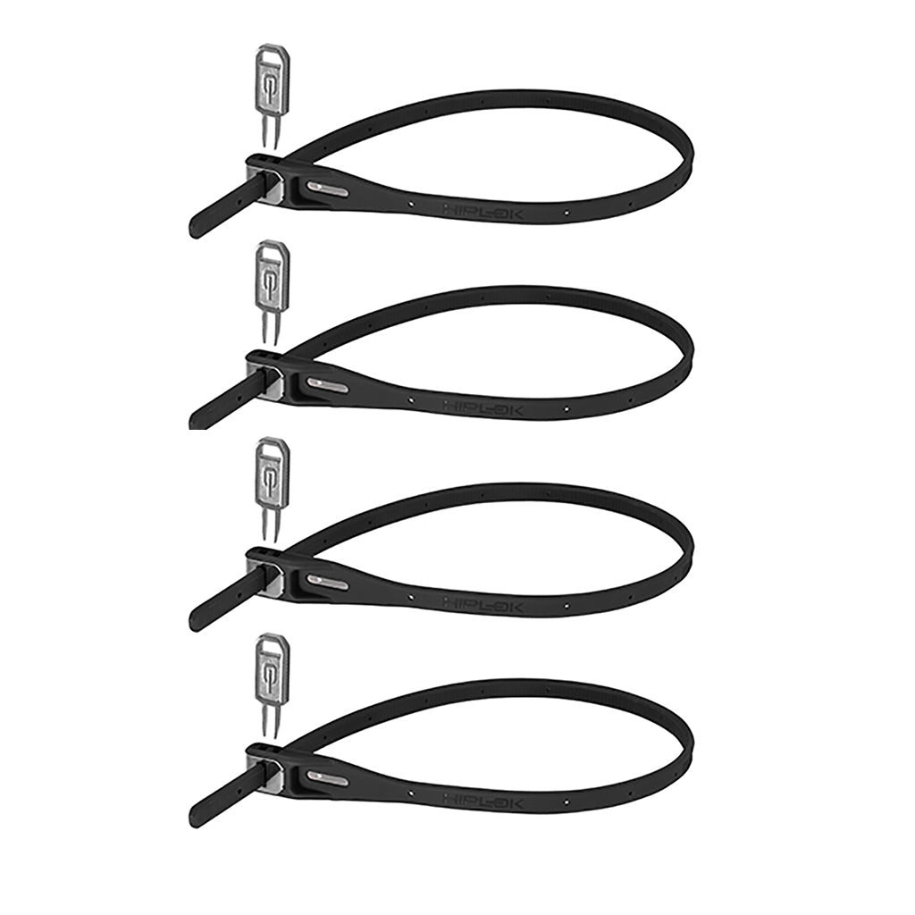 Z Lok 4 Count Zip Key Lock, Black