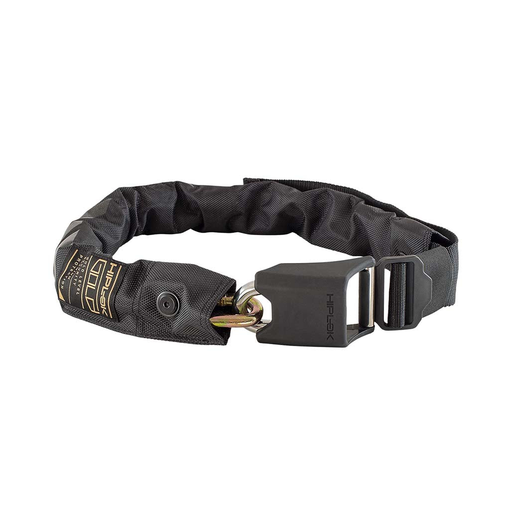 Gold Chain Lock, 10mm x 85cm, Black