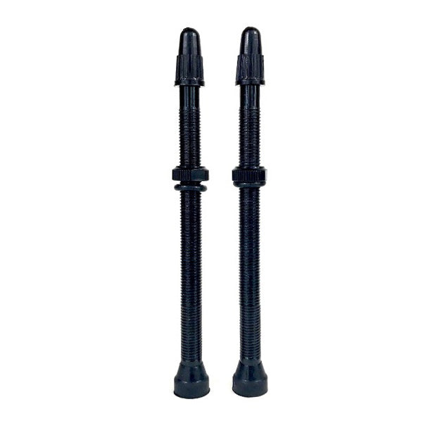 Tubeless Presta Valve Stem, 80mm (Pair) - Black