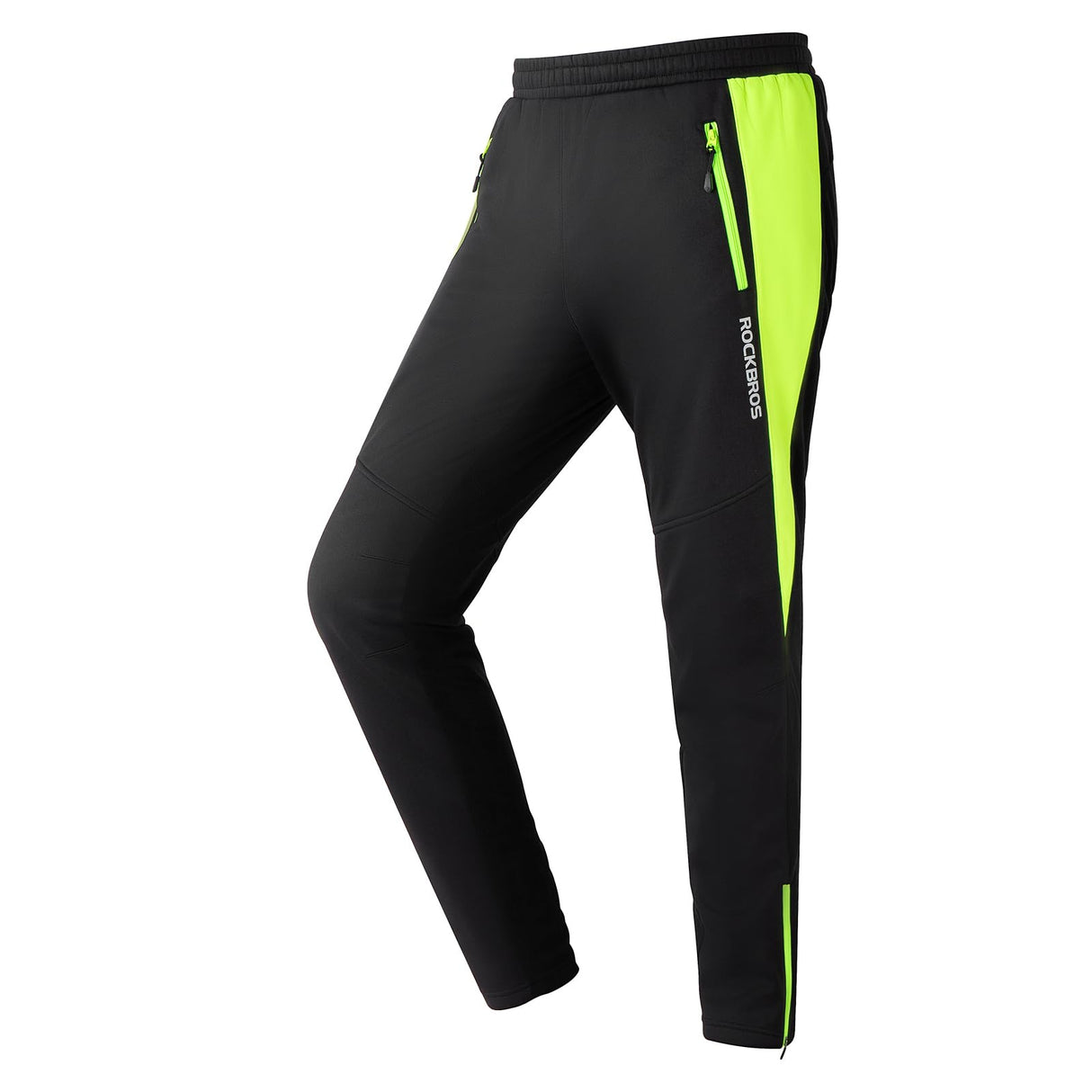 ROCKBROS Men’s Windproof Winter Cycling Pants warmth fleece-lined for outdoor hiking