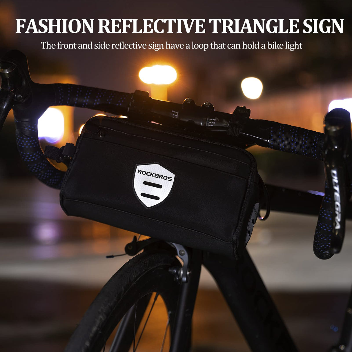 ROCKBROS Bike Handlebar Front Frame Bag with Removable Shoulder Strap for Cycling