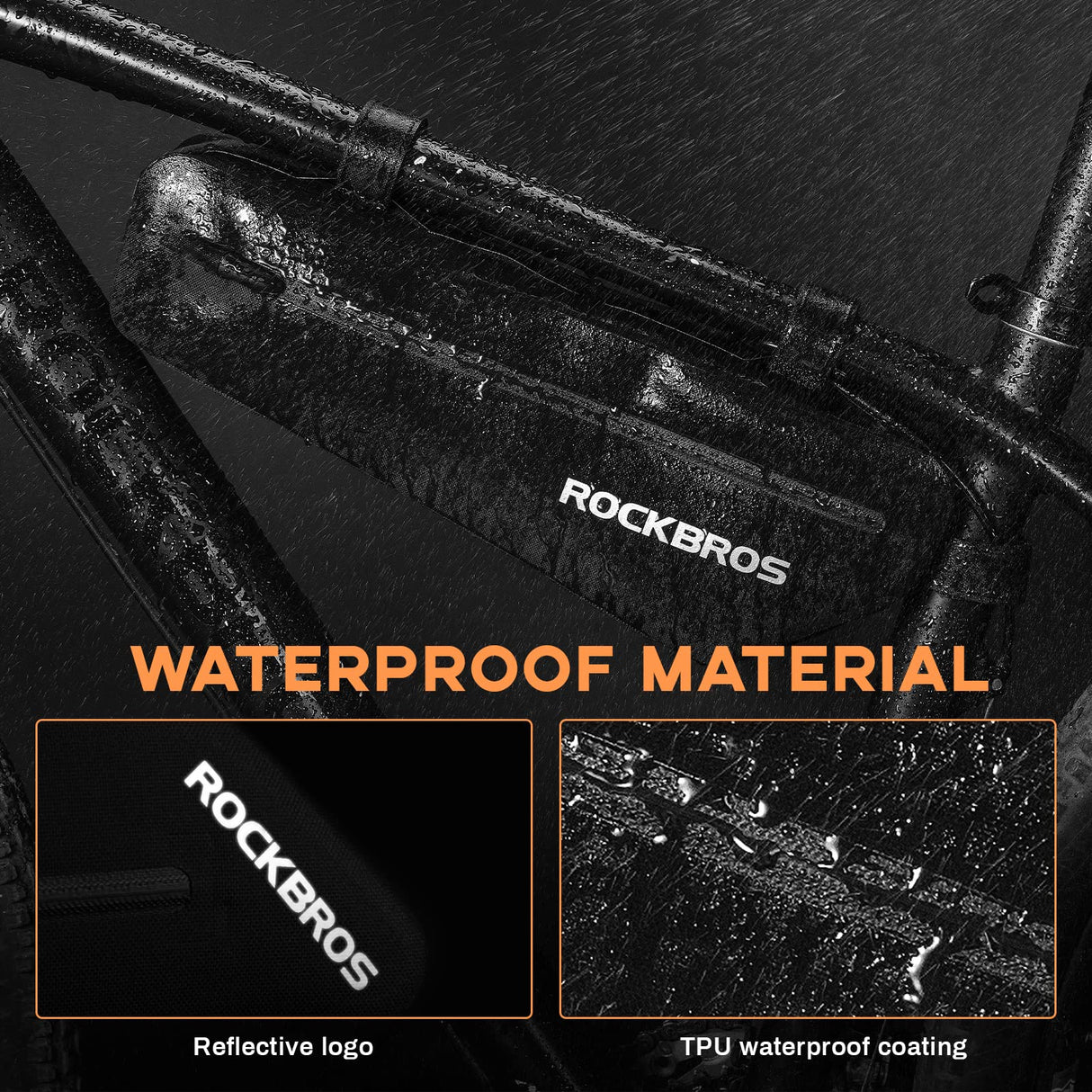ROCKBROS Bike Top Tube Bag Bike Frame Bag For Super 73Waterproof 2 pieces combi