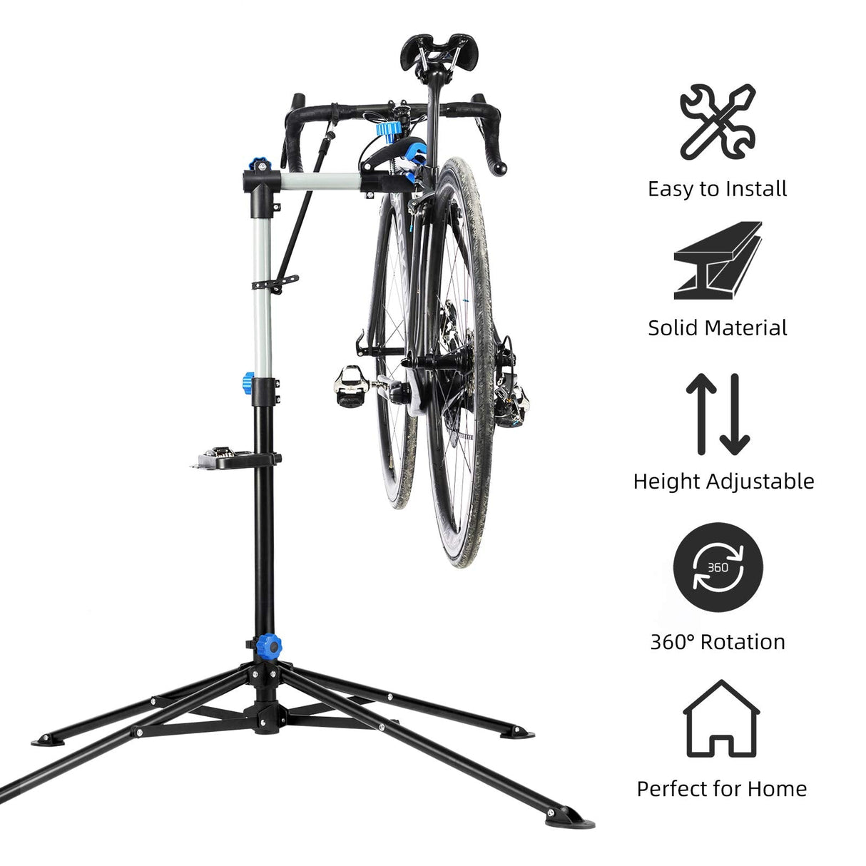Height-Adjustable Bike Repair Stand for Home Maintenance