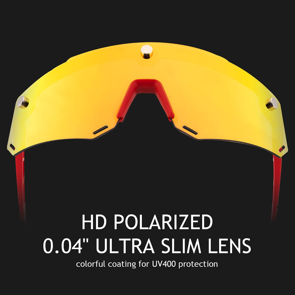 Unisex Polarized Cycling Glasses with 2 Replaceable Lenses