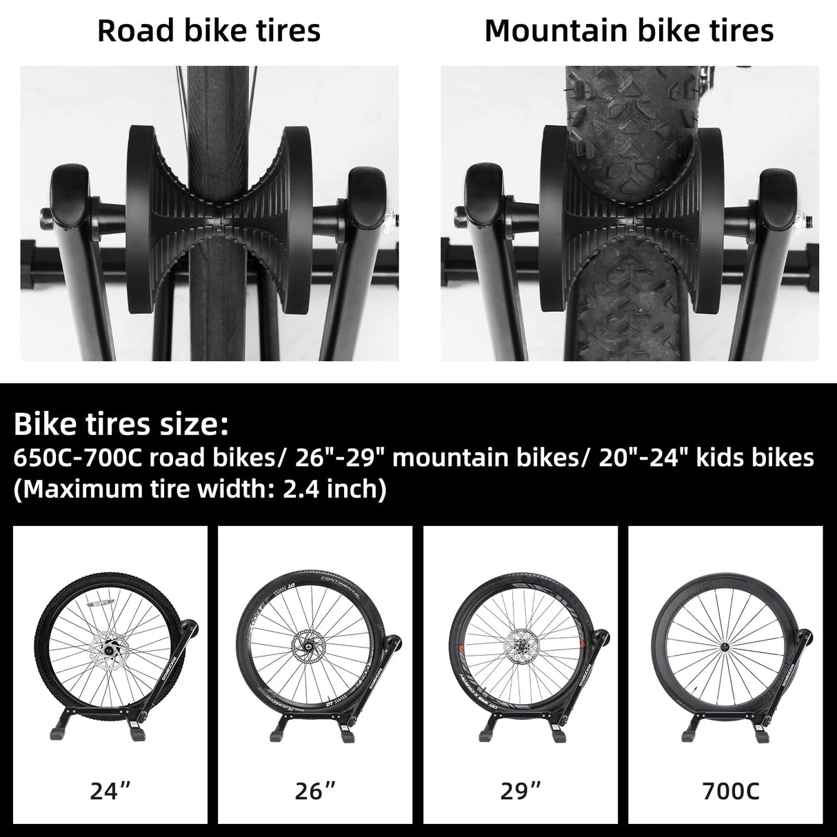 One-Second Foldable Push-In Bike Stand for 20"-29" Wheels