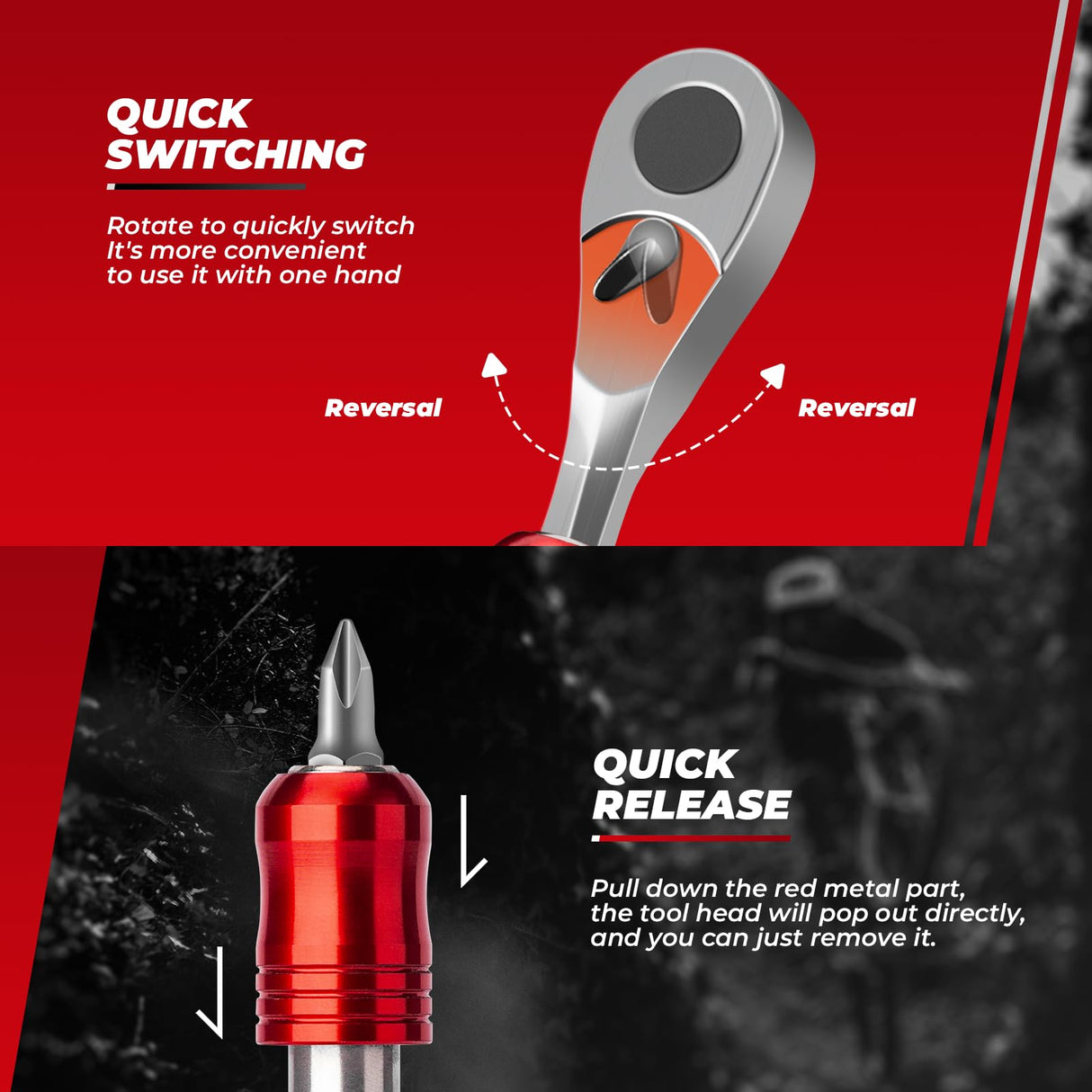 1/4-Inch Ratchet Socket Wrench Set 2.5-8mm Allen Hex Torx Sockets for Road Mountain Bike Maintenance