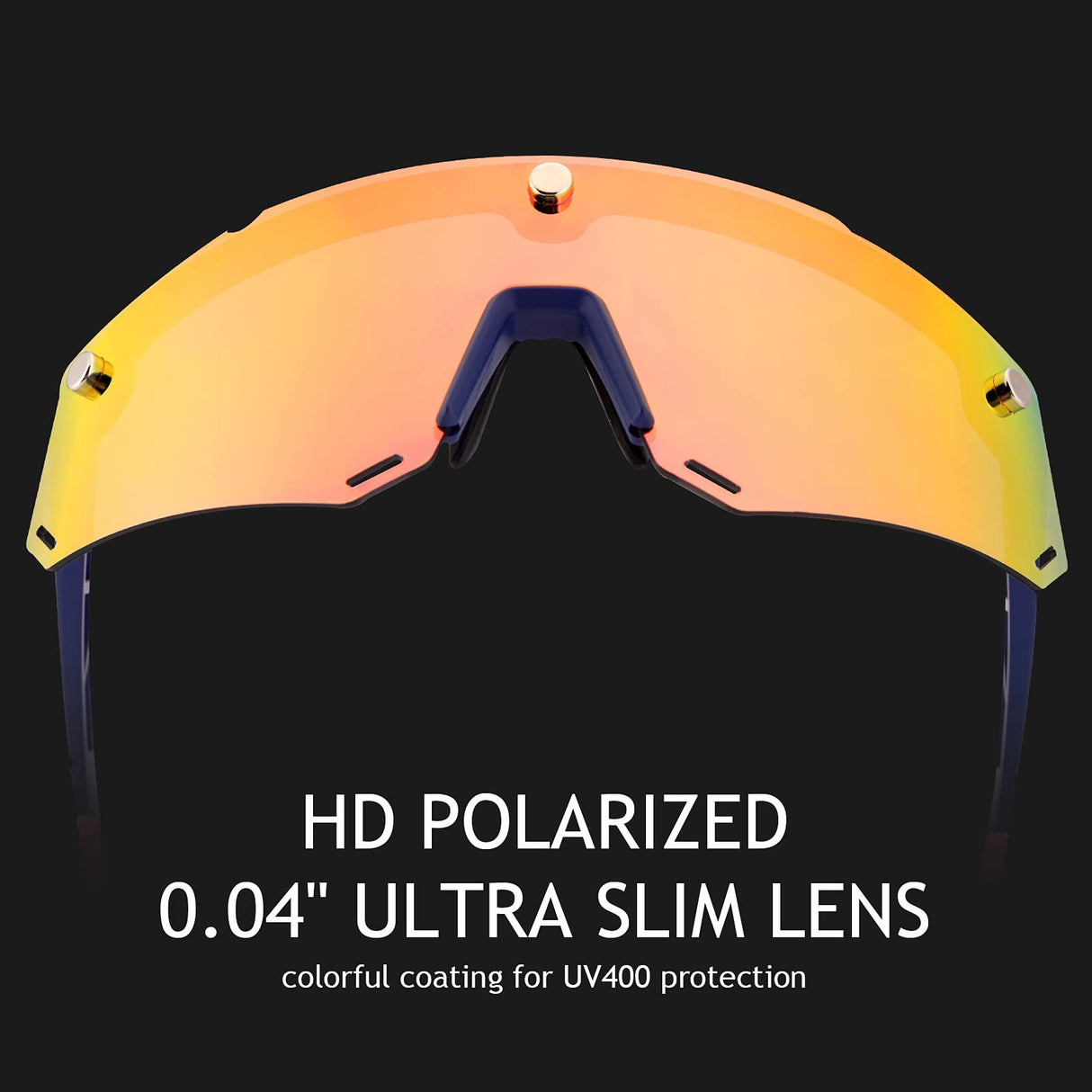 Unisex Polarized Cycling Glasses with 2 Replaceable Lenses