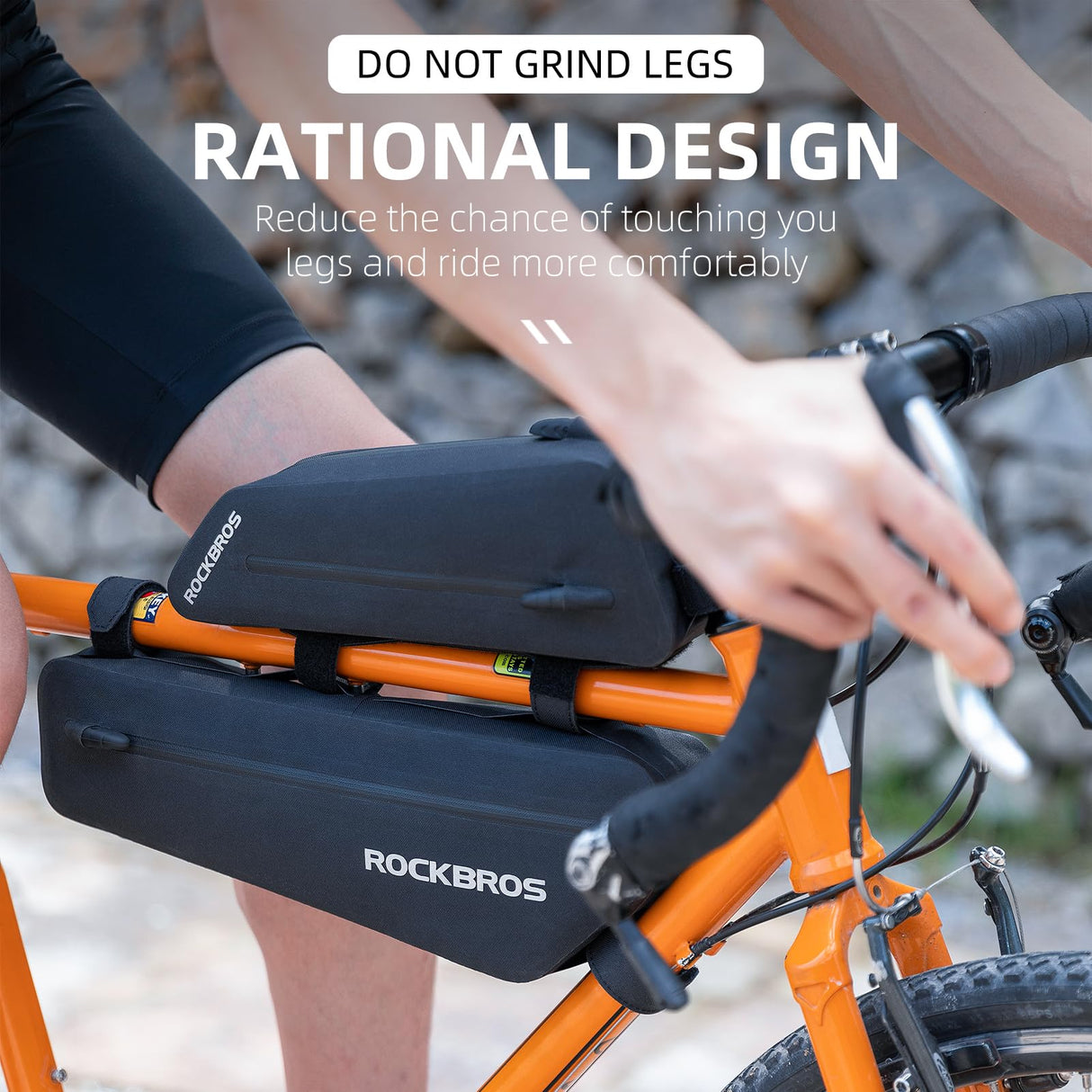 ROCKBROS Bike Top Tube Bag Bike Frame Bag For Super 73Waterproof 2 pieces combi