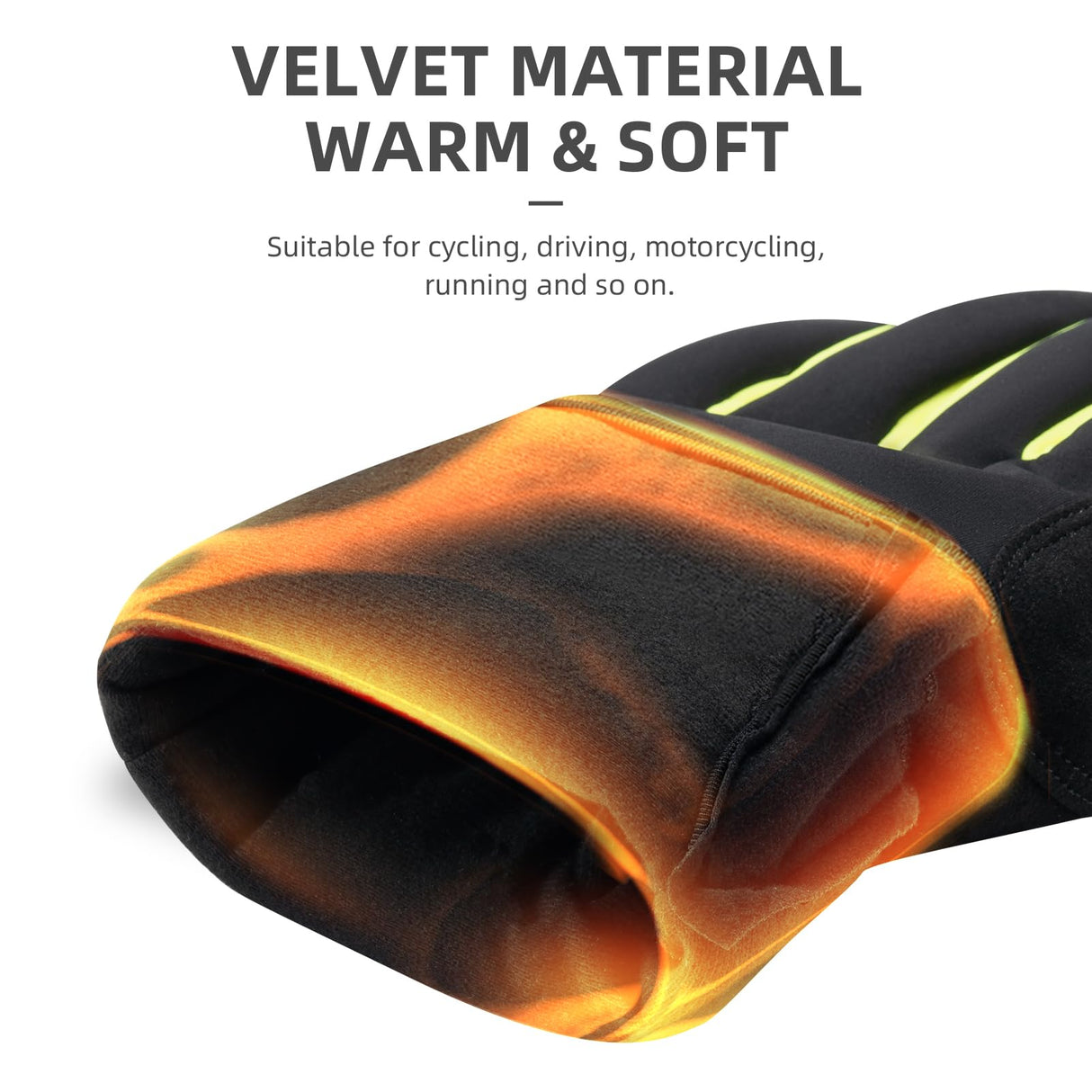 ROCKBROS Windproof Winter Cycling Padded Thermal Gloves for Men Women