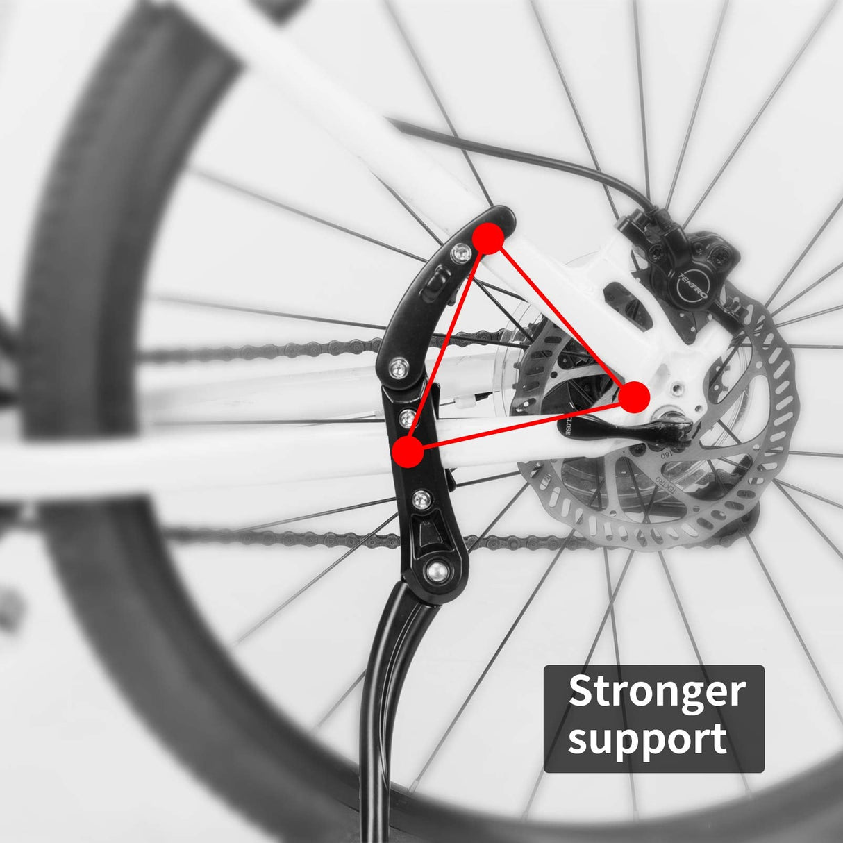 Heavy-Duty Side Kickstand for 24"-28" Mountain Bikes