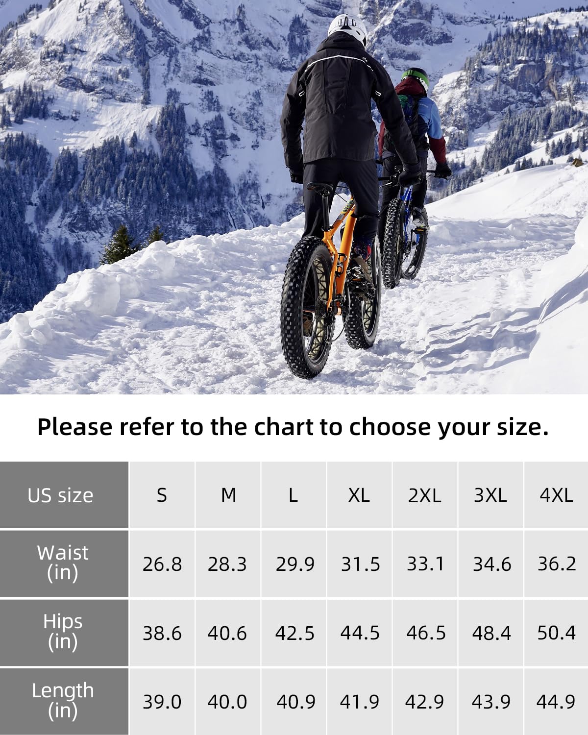 ROCKBROS Men’s Windproof Winter Cycling Pants warmth fleece-lined for outdoor hiking