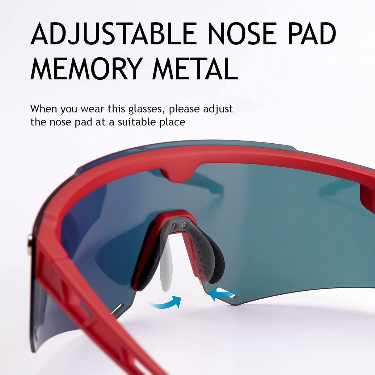 Unisex Polarized Cycling Glasses with 2 Replaceable Lenses