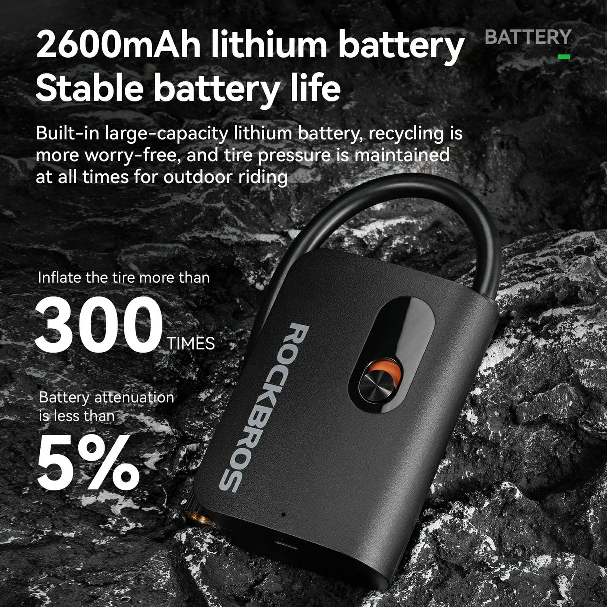 L1 Mini Electric Bike Tire Pump 70PSI