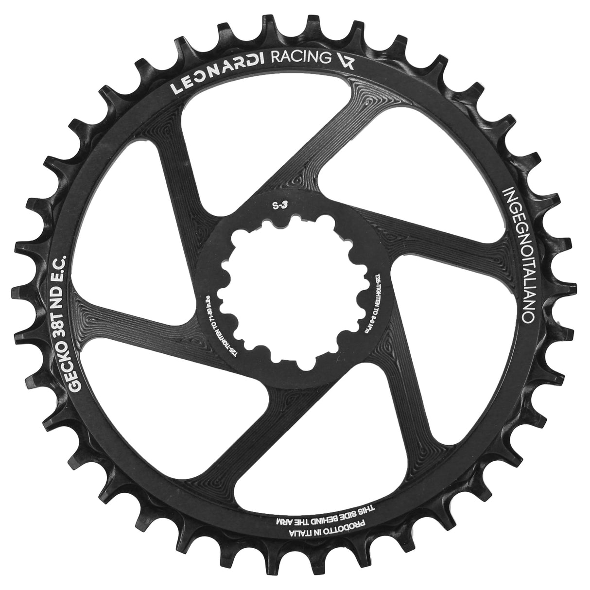 Gecko Boost Direct Mount Ring, 38T - Black