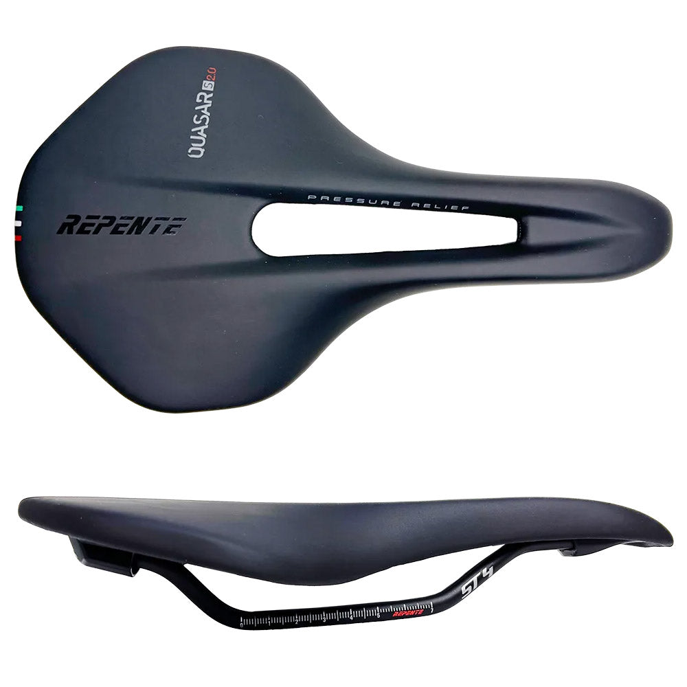 Quasar S 2.0 Saddle, Steel, Black