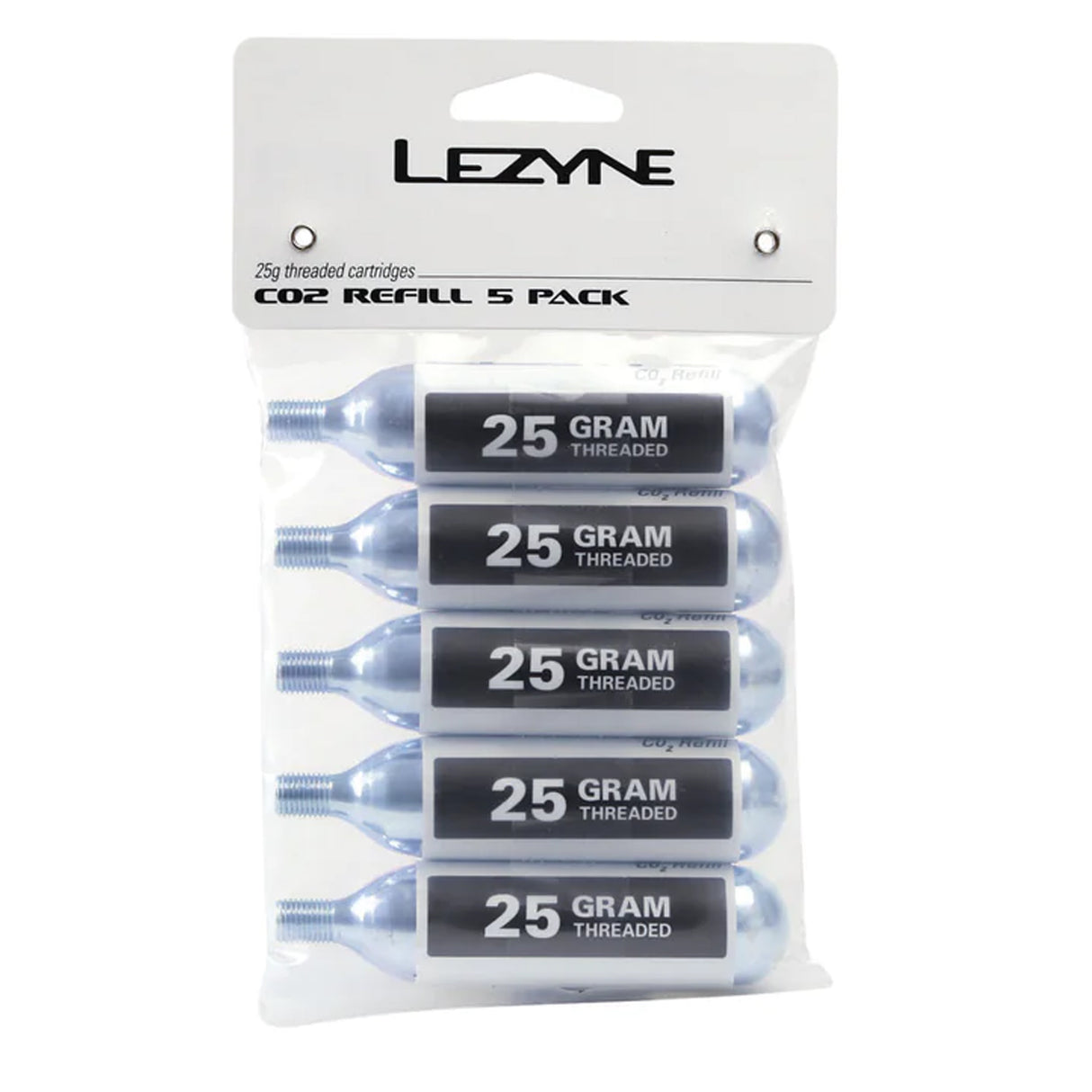 25g Threaded CO2 Cartridges, 5/Count