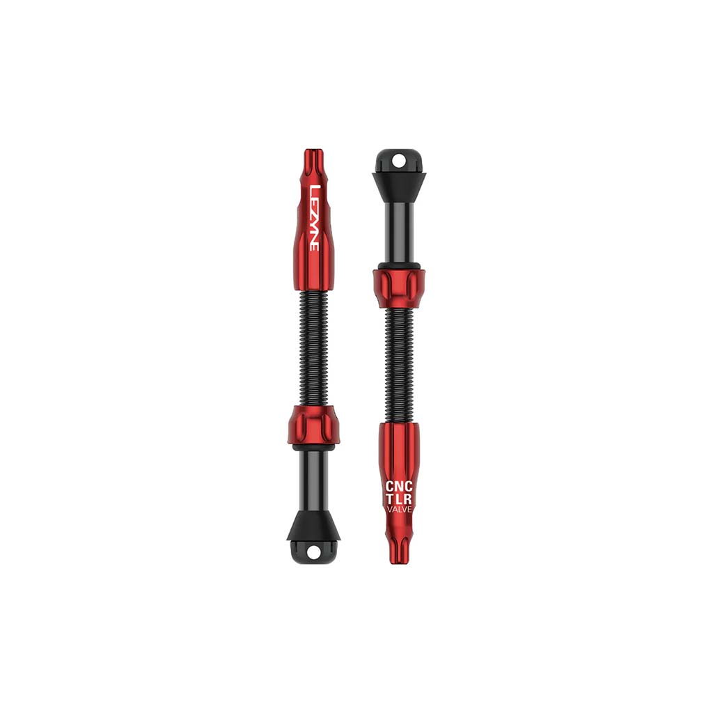 CNC TLR Tubeless Valve Pro, 60mm, Red, Pair