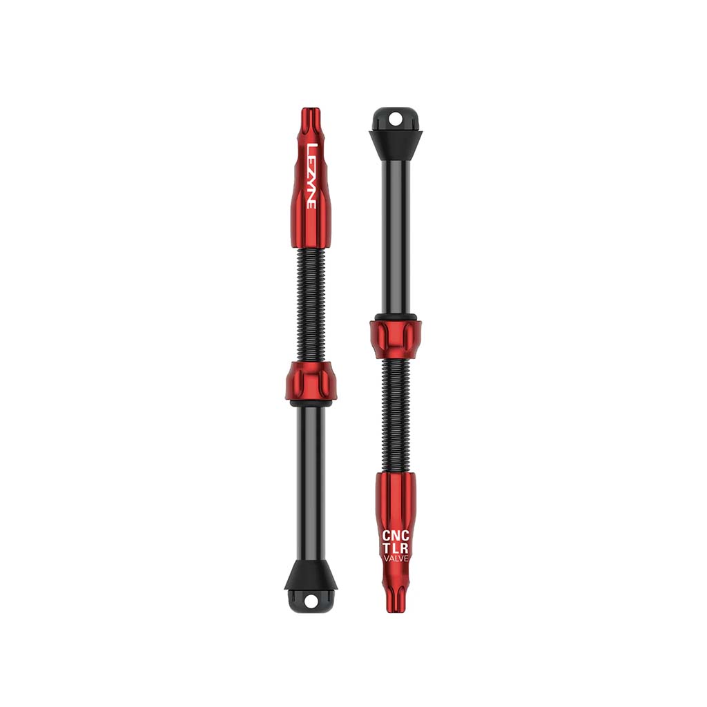 CNC TLR Tubeless Valve Pro, 80mm, Red, Pair