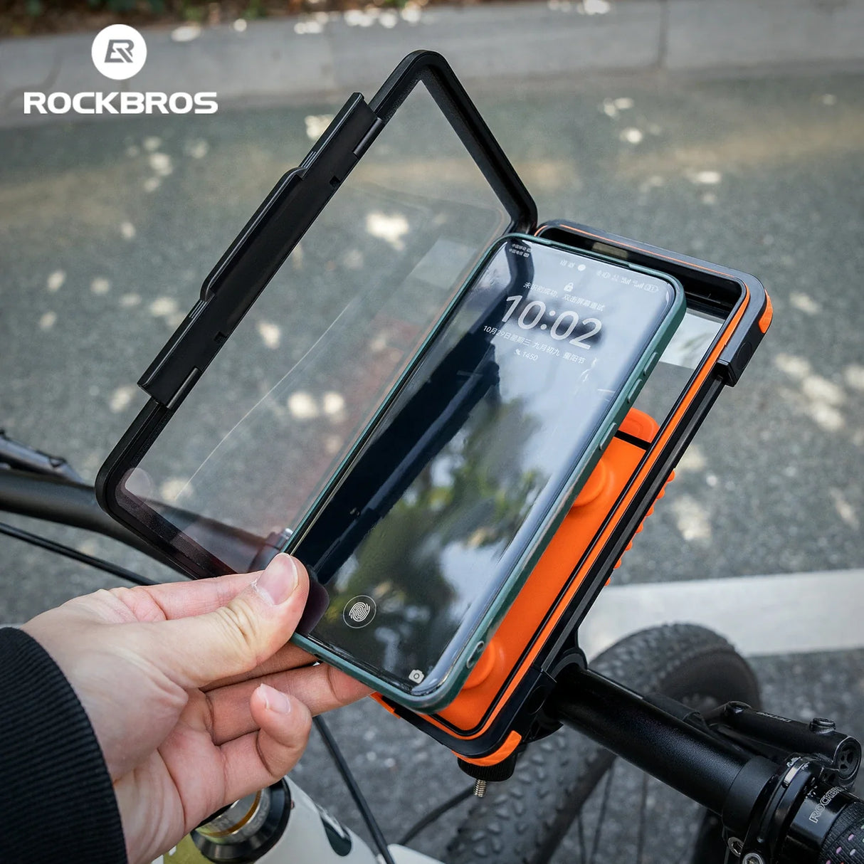 Magnetic Waterproof Bike Phone Holder Shock-Absorbing For 4.7–6.9‘’
