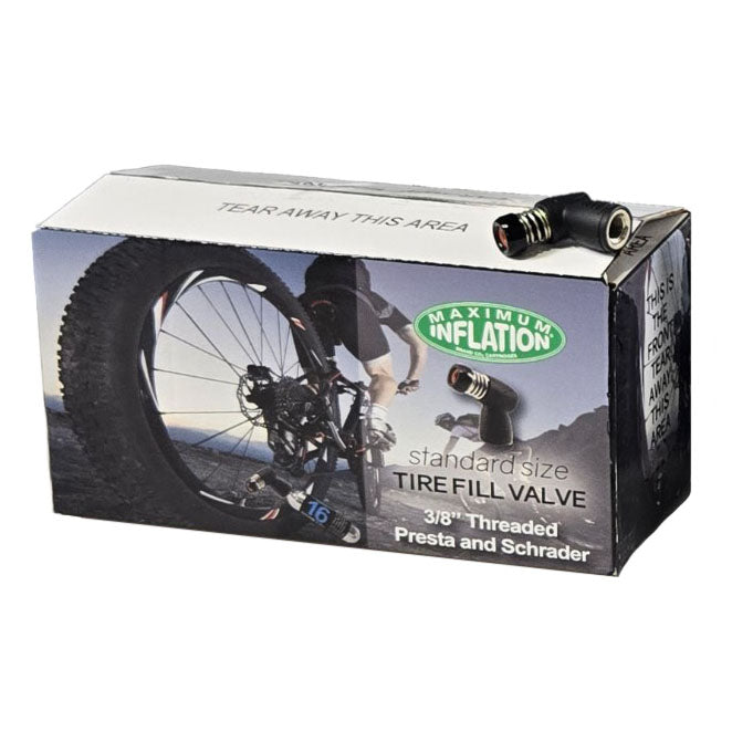 3/8" threaded Inflation Valve-Box 40, Black