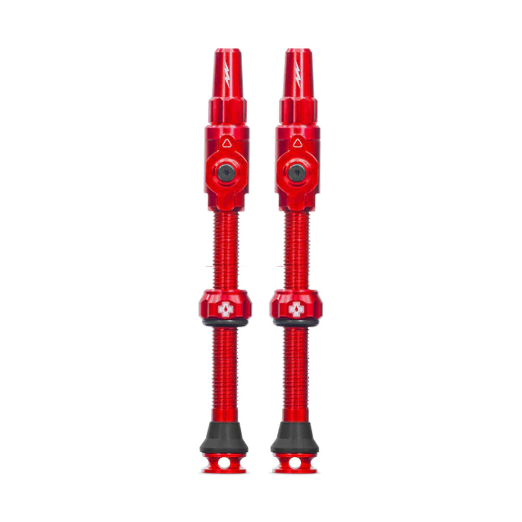 Big Bore Lite Tubeless Valve, 75mm, Pair - Red NLS