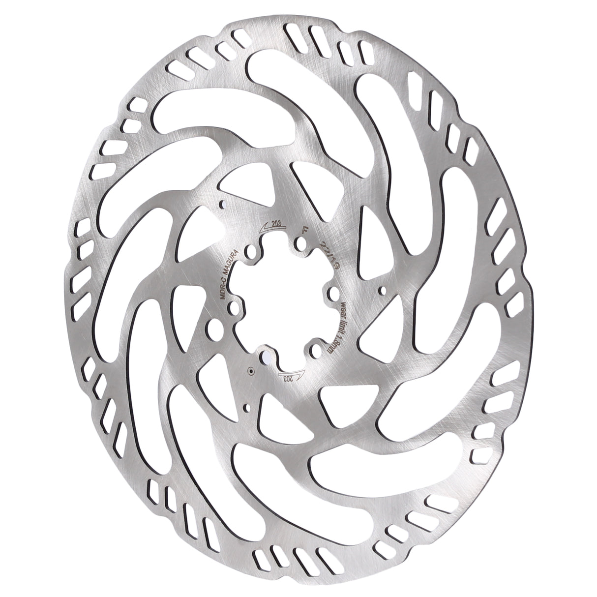 203mm Rotor, 6-Bolt , 2.0mm, MDR-C, Silver