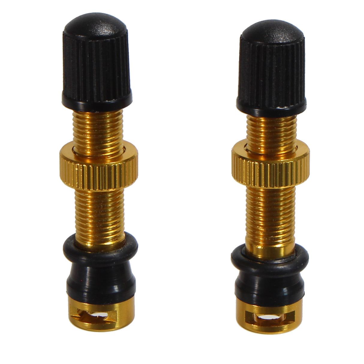 Schrader Valve Stem, 44mm, Pair - Gold