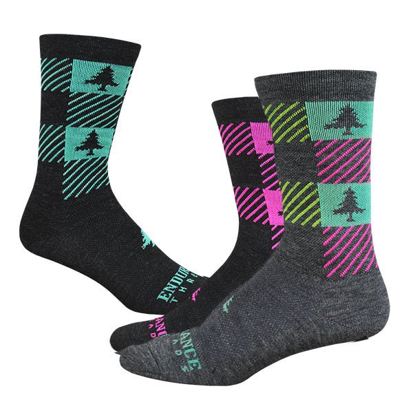 NEAF Check 6" Race Wool Sock - Fruity