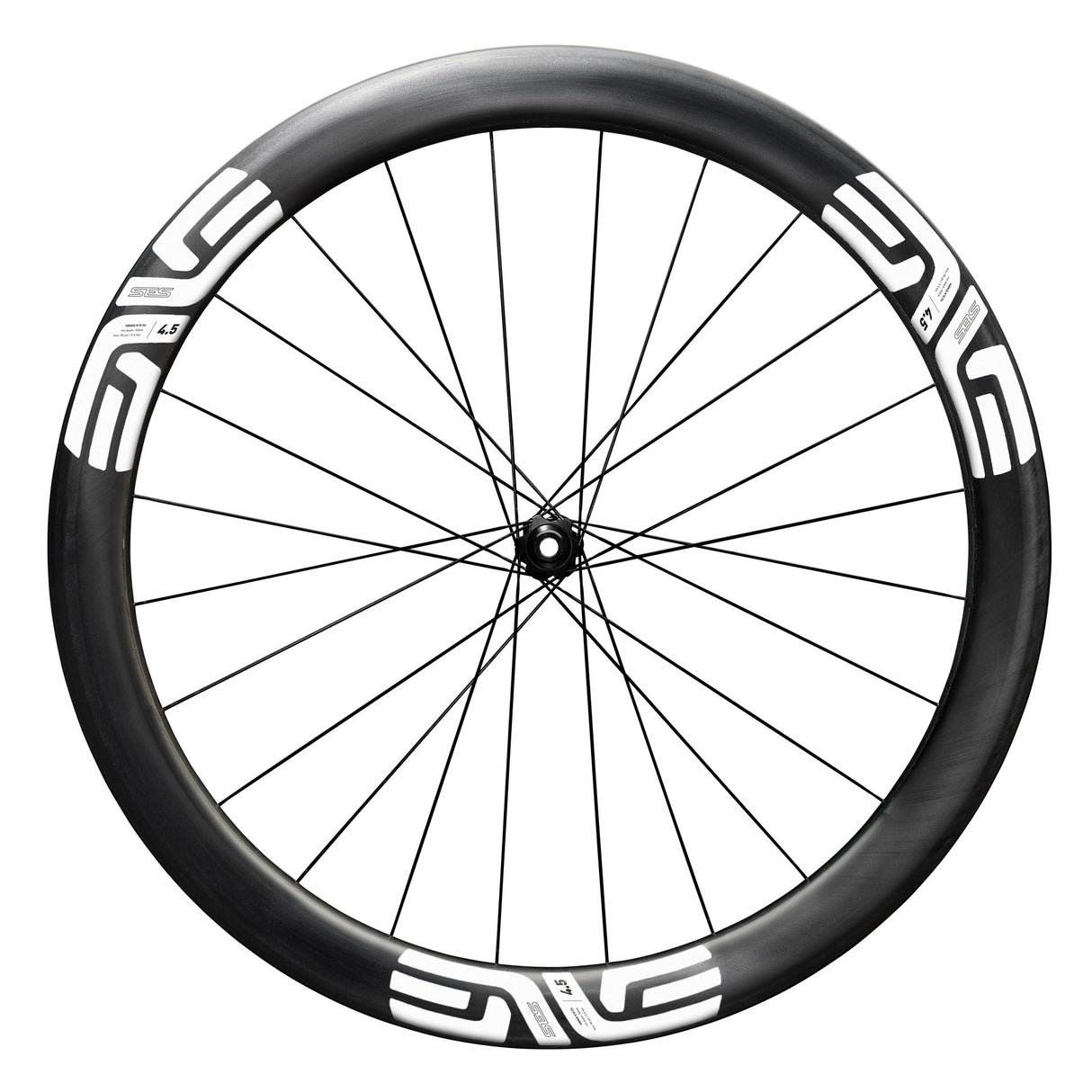 SES 4.5 Front 700c,12x100, CL, Black/White