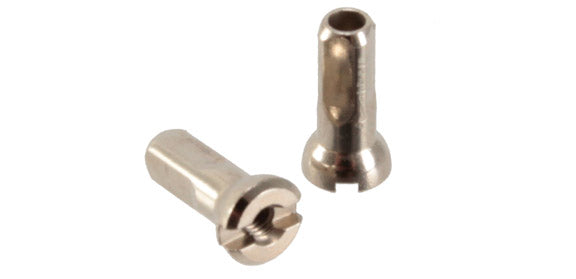 Brass Polyax Nipple, 14g/12mm, Silver, 100/Count