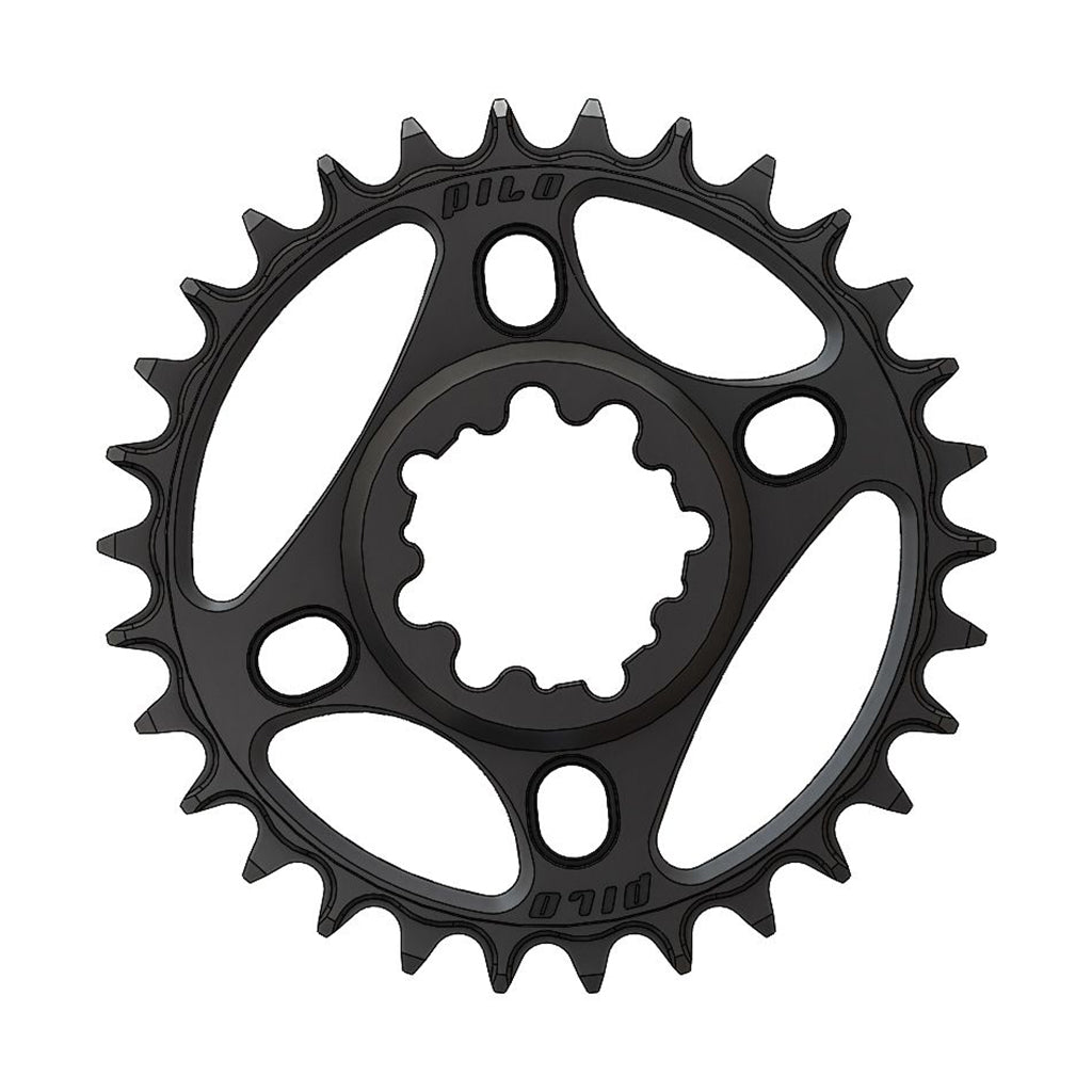 Round 3-Bolt SRAM Dub (Boost 3mm) Chainring, 30T, Blk