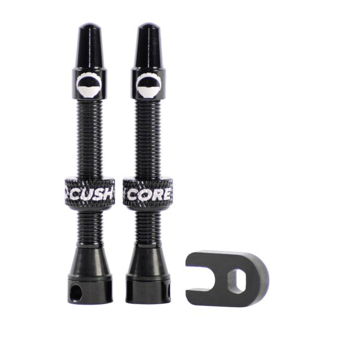 Air Valve, 44mm, Black, Pair
