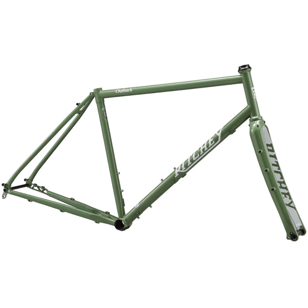 Outback Di2 Frameset, X-Large, Green/White