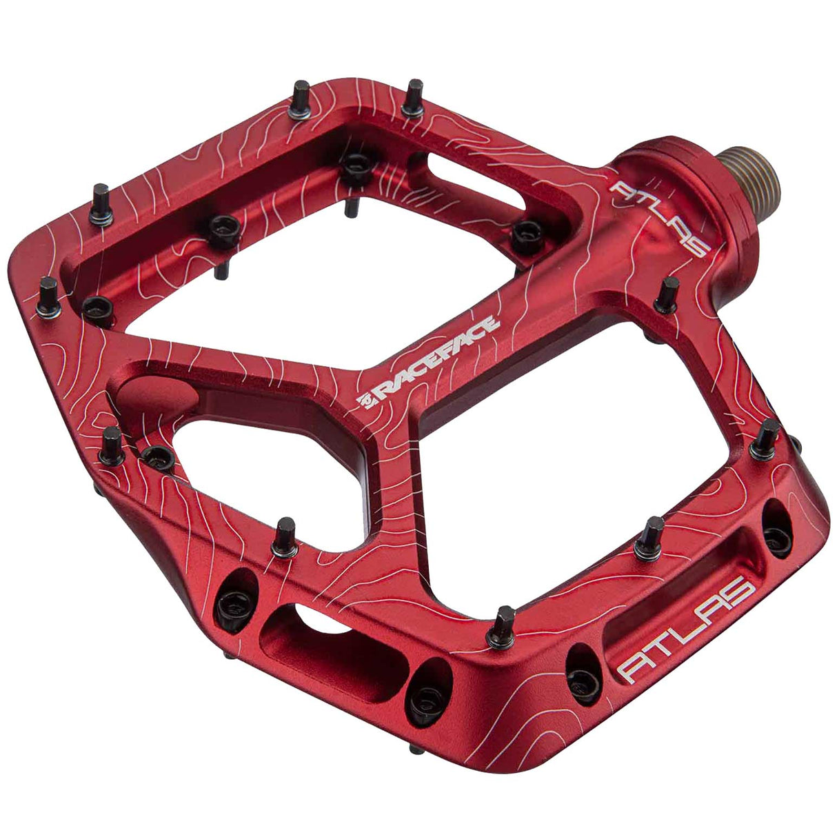 Atlas Platform Pedals, Red