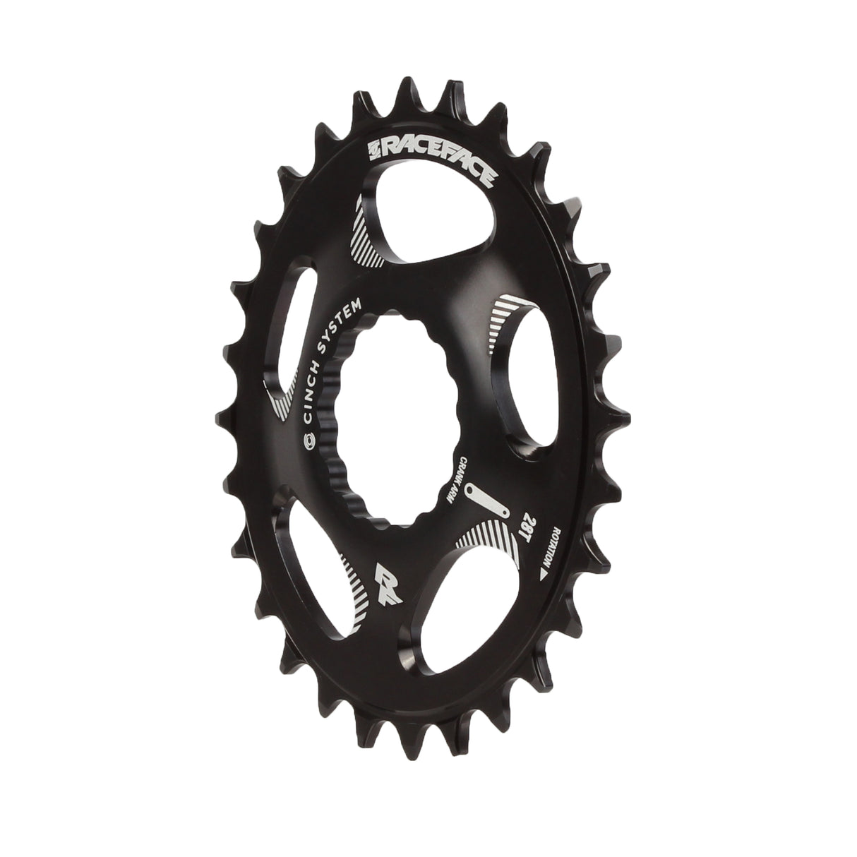 Cinch Direct Mount Oval Chainring, 28T, Black