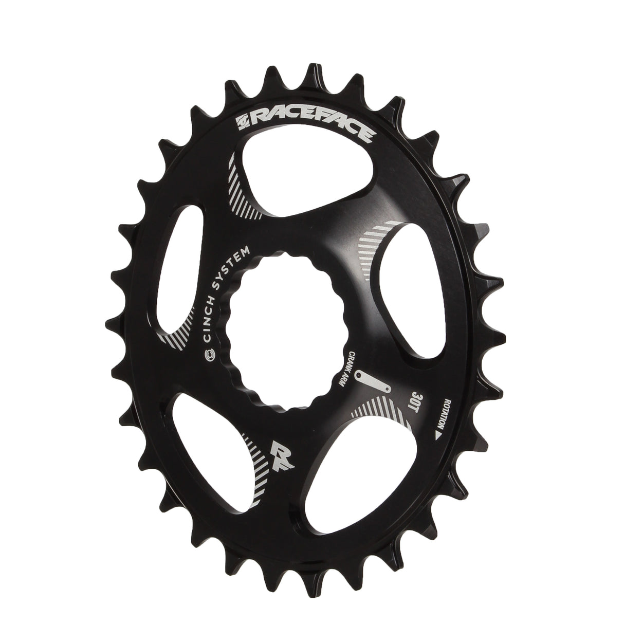 Cinch Direct Mount Oval Chainring, 30T, Black