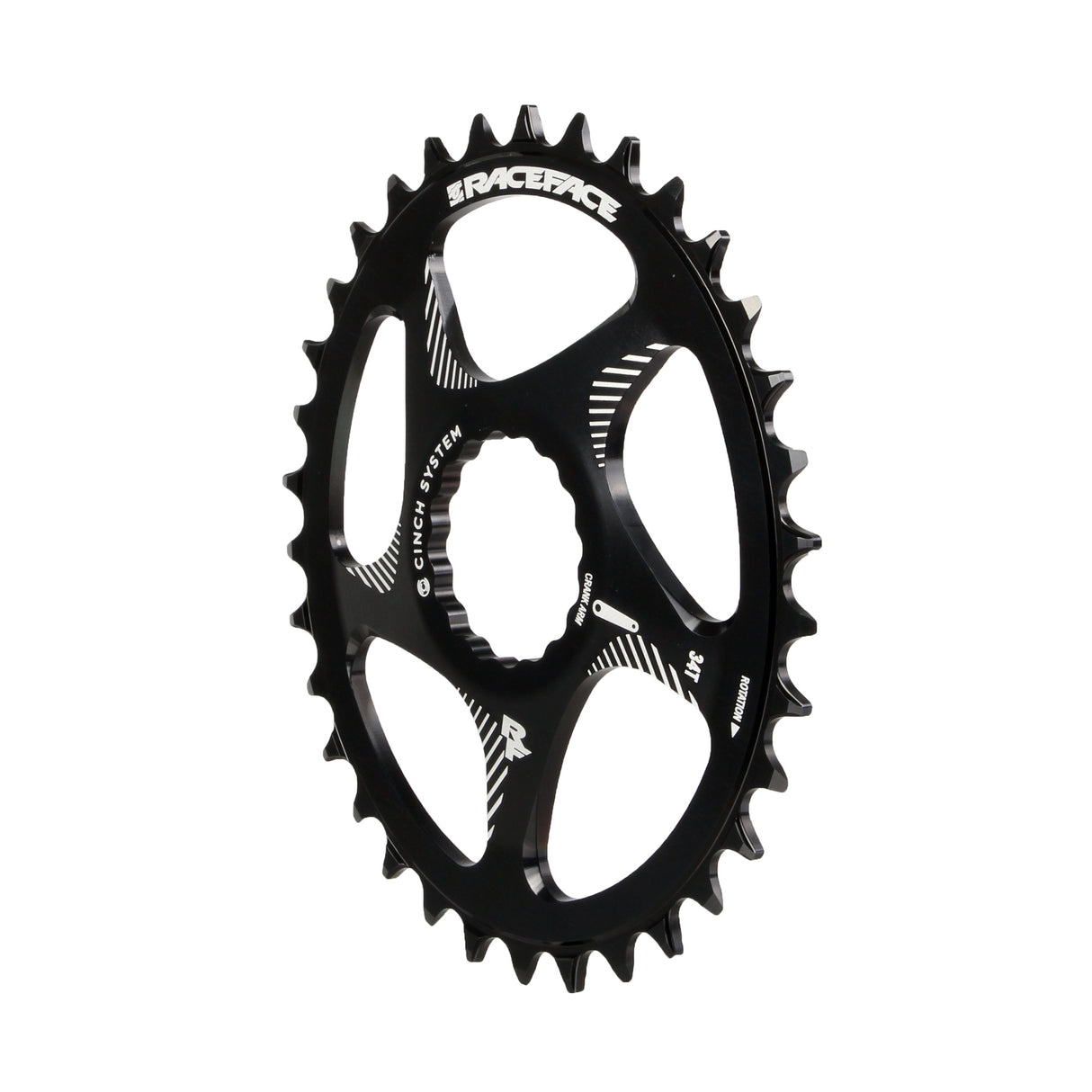 Cinch Direct Mount Oval Chainring, 34T, Black