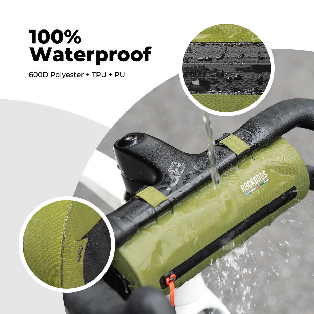 Road-to-Sky Bike Handlebar Bag 100% Waterproof 2L