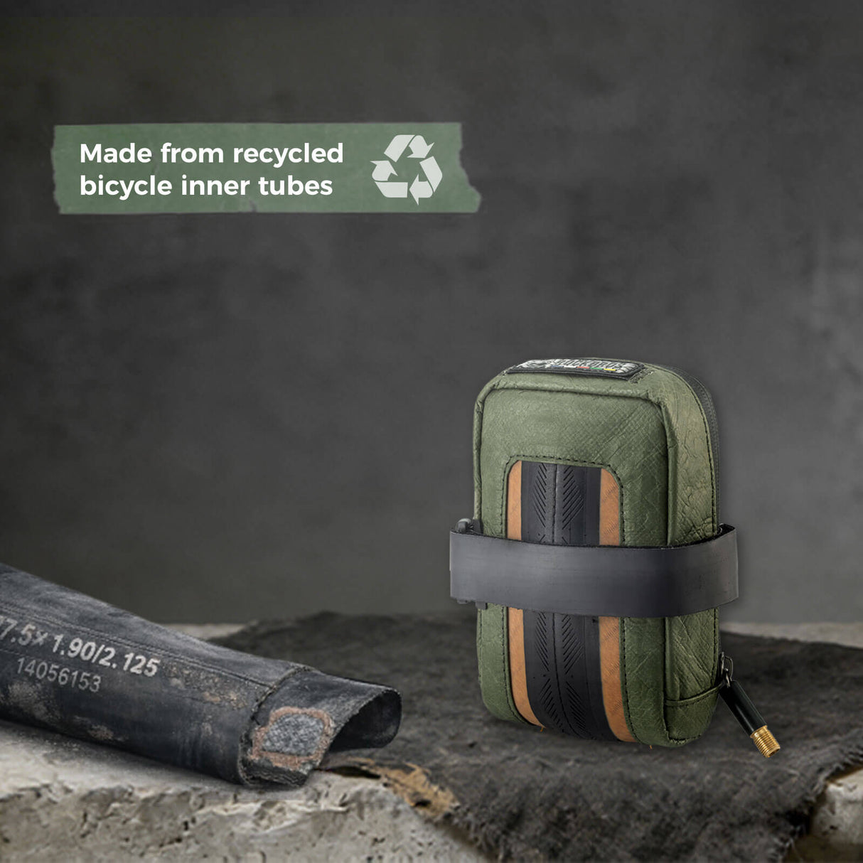 ROAD TO SKY Recycled Tire Mini Bike Saddle Bag - 0.4L