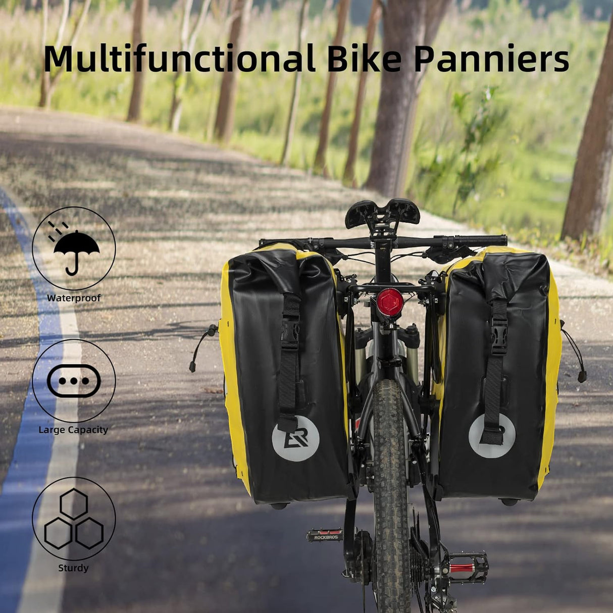 Bike Panniers Waterproof for Rear Rack