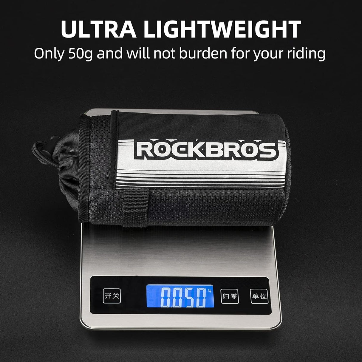 ROCKBROS Bike Water Bottle Holder Bag Handlebar Stem Bag
