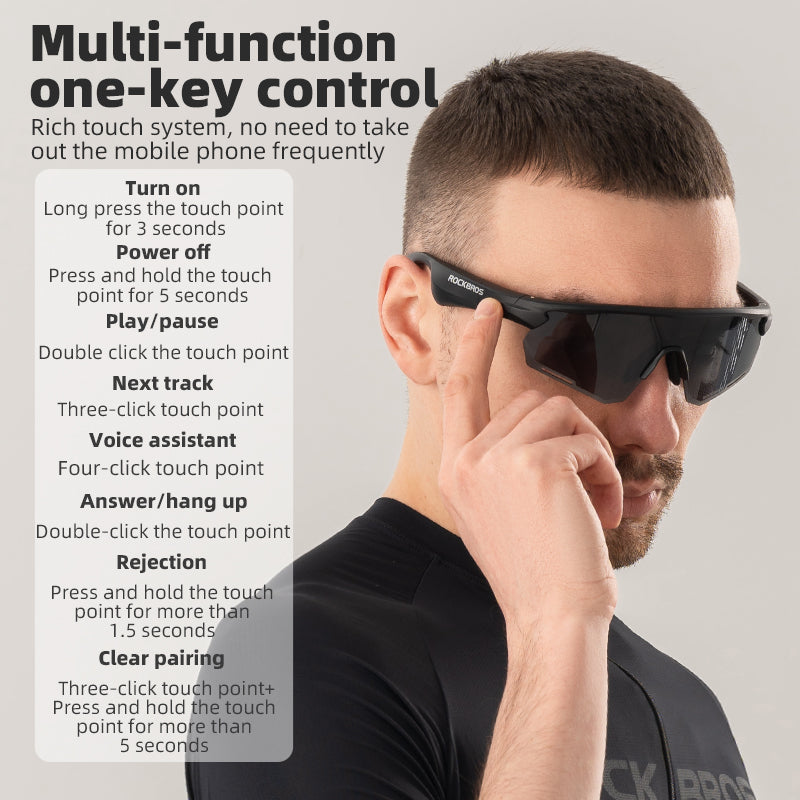 Bluetooth Polarized Cycling Sunglasses with Speakers