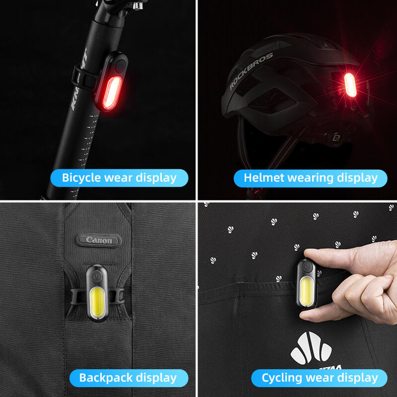 ROCKBROS COB Mini Rear Light Dual Light Colors